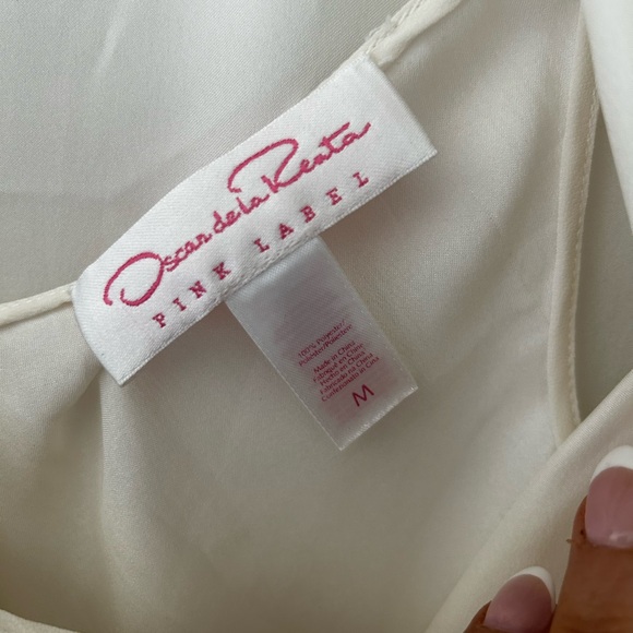 Vintage Oscar de la Renta Designer Medium Ivory Lingerie Set and Matching Robe - Picture 4 of 8